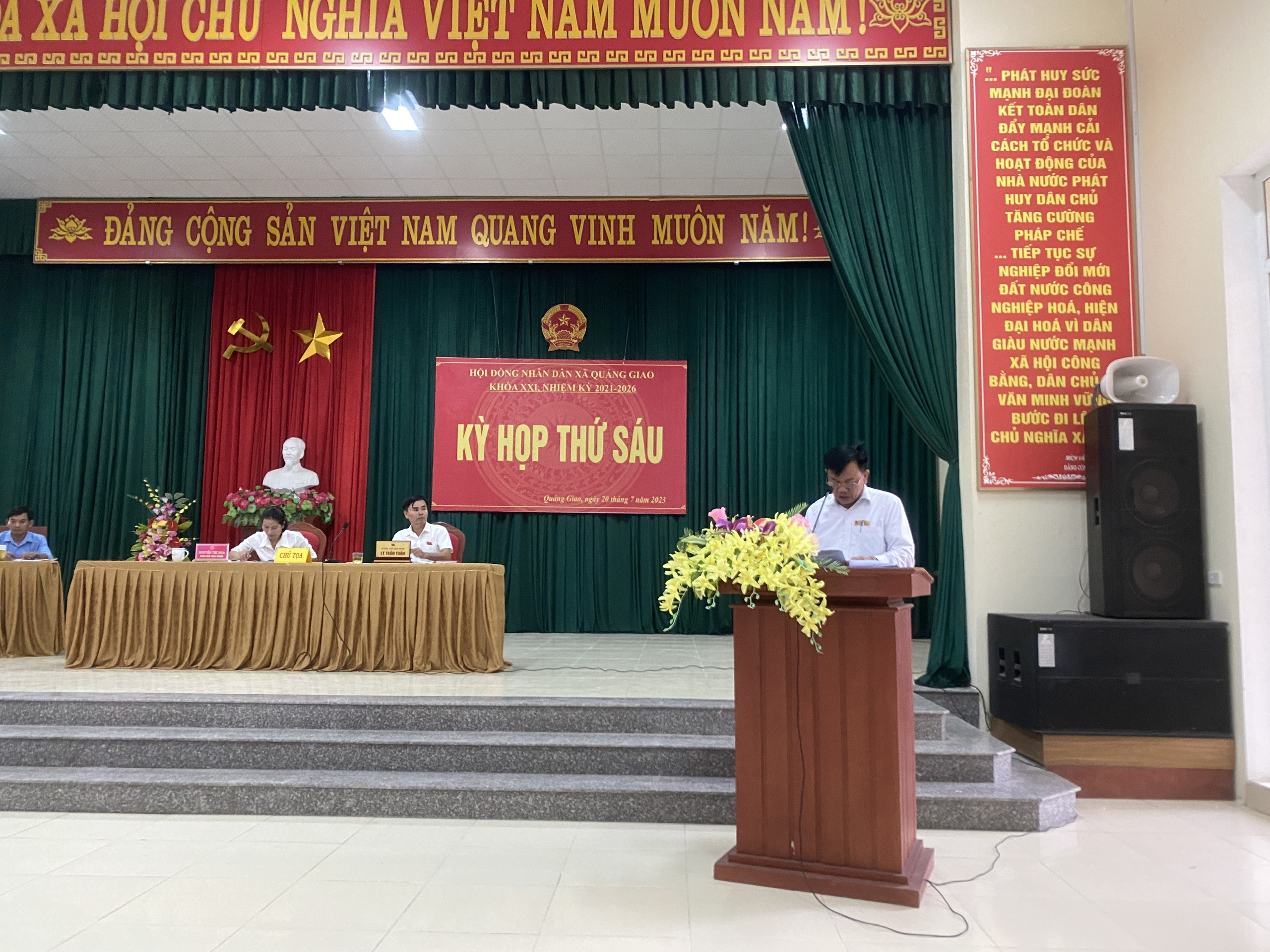 HĐND xã Quảng Giao khóa XXI tổ chức kỳ họp thứ 6 nhiệm kỳ 2021-2026